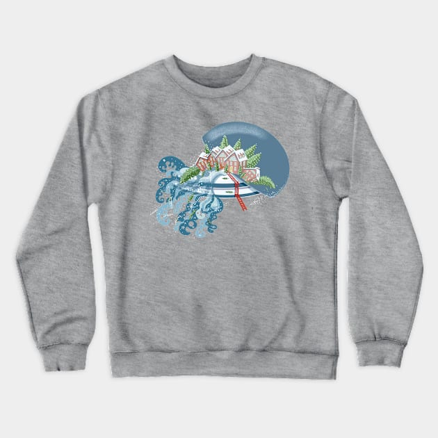 Christmas Break Broken Snow Globe Crewneck Sweatshirt by BullShirtCo